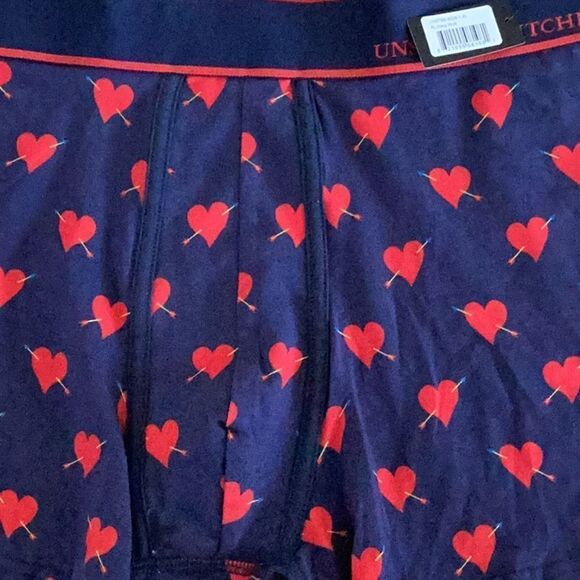 Unsimply Stitched HEARTS Boxer Brief/Trunk, Blue/Red, Size XL, NWT - Picture 4 of 9